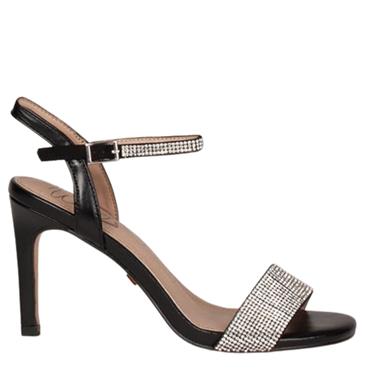 UNA HEALY WOMENS DIAMANTE STRAP SANDAL - BLACK